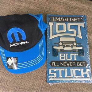 Mopar hat & sign